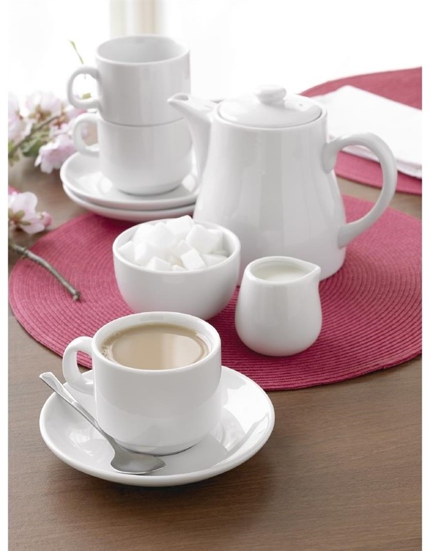  Olympia Tasse à thé empilable blanche whiteware 200ml 