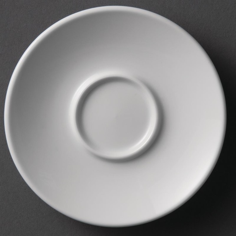  Olympia Soucoupes pour tasses &agrave; espresso blanches 120mm Olympia 