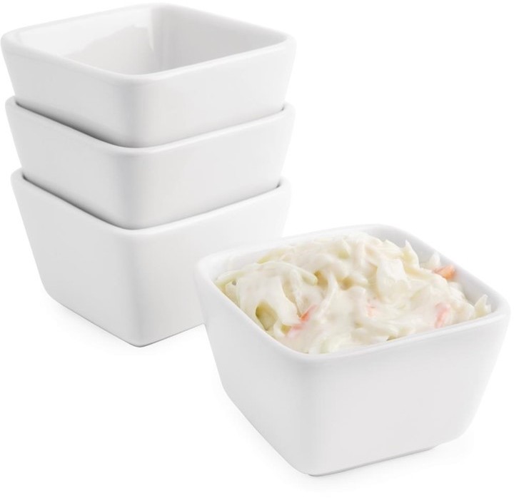  Olympia Minis plats carr&eacute;s hauts blancs 75mm Olympia 