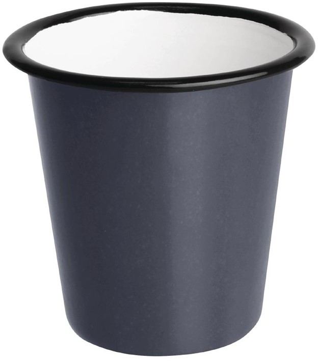  Olympia Gobelets en acier &eacute;maill&eacute; gris et noir 310ml 