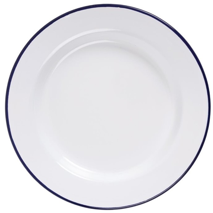  Olympia Assiette plate en acier &eacute;maill&eacute; 245mm lot de 6 