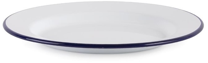  Olympia Assiette plate en acier &eacute;maill&eacute; 245mm lot de 6 