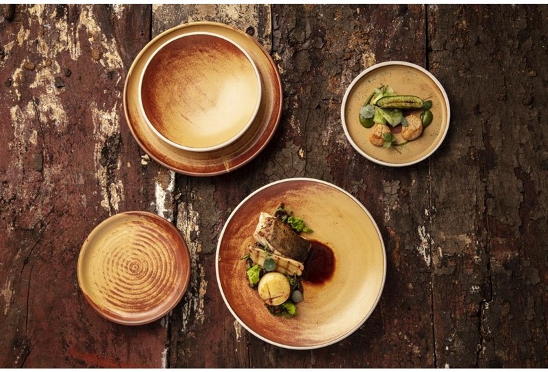  Olympia Assiettes plates terre de sienne Canvas 26,5 cm 
