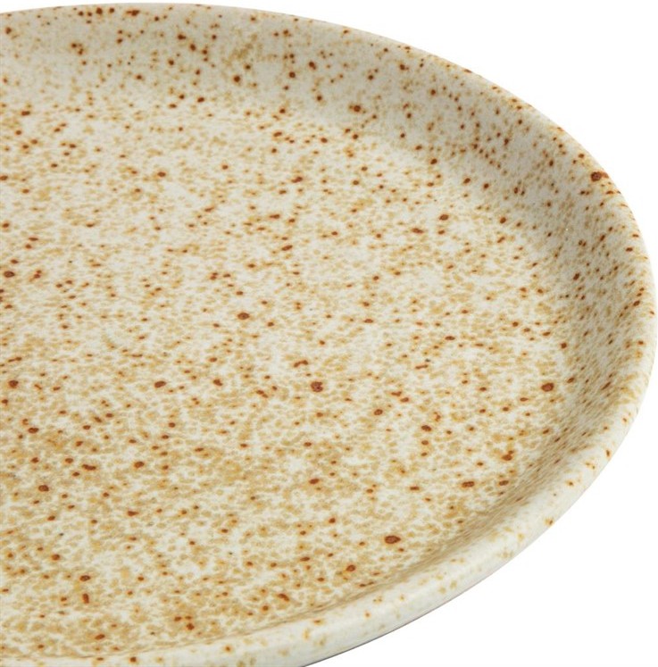 Olympia Assiettes plates beige mouchet&eacute; Canvas 18 cm 