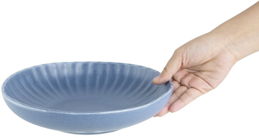  Olympia Assiettes calottes Corallite bleues 220mm (lot de 6) 