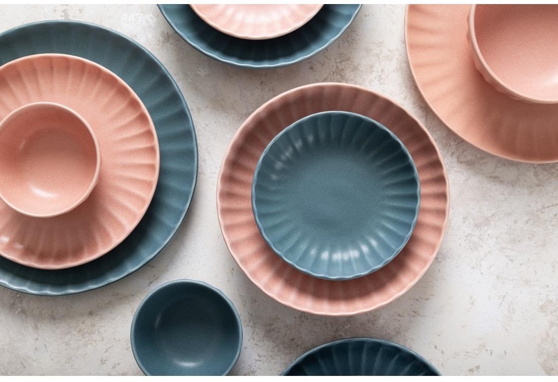  Olympia Assiettes calottes Corallite p&ecirc;che 220x50mm (lot de 6) 