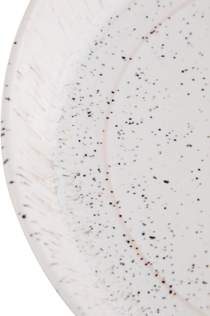  Olympia Bols plats ronds mouchet&eacute;s blancs Cavolo 220mm (lot de 4) 