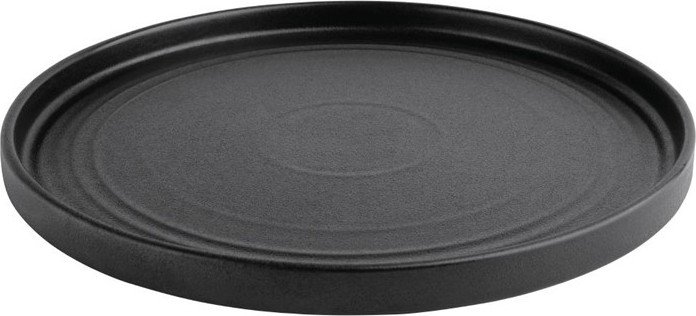  Olympia Assiettes plates rondes textur&eacute;es Cavolo noires 270mm (lot de 4) 
