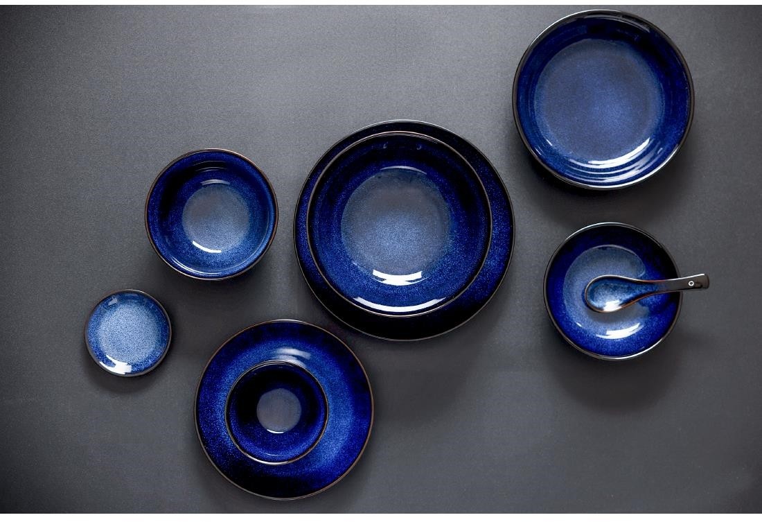 Olympia Bols plats Luna bleu nuit 160 mm (lot de 6) 