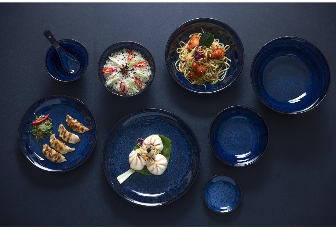  Olympia Assiettes creuses Luna bleu nuit 205 mm (lot de 4) 