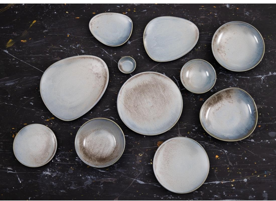  Olympia Assiettes plates Ember Blue 275mm (lot de 4) 