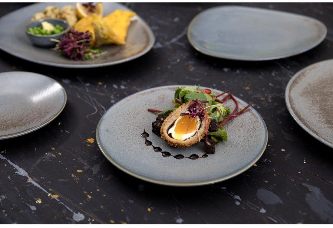  Olympia Assiettes plates Ember Blue 275mm (lot de 4) 