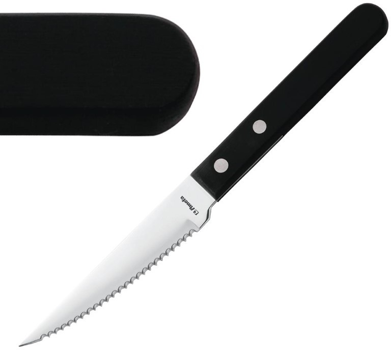  Amefa Couteau &agrave; steak manche noir 217mm 
