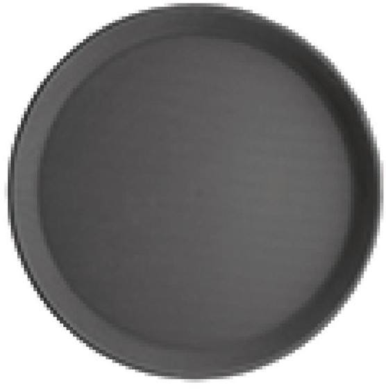  Kristallon Plateau antid&eacute;rapant en plastique rond noir 280mm 