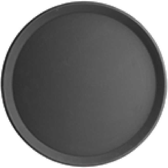  Kristallon Plateau antid&eacute;rapant en plastique rond noir 406mm 