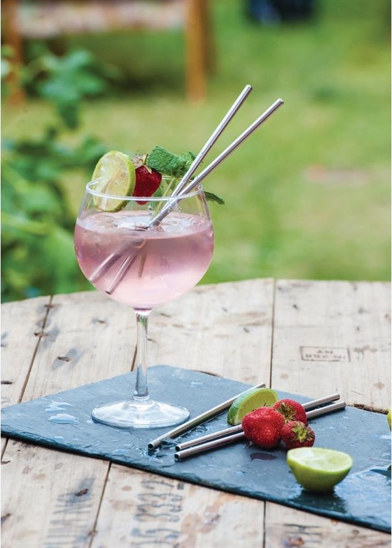  Gastronoble Pailles en inox Beaumont 215mm (lot de 25) 
