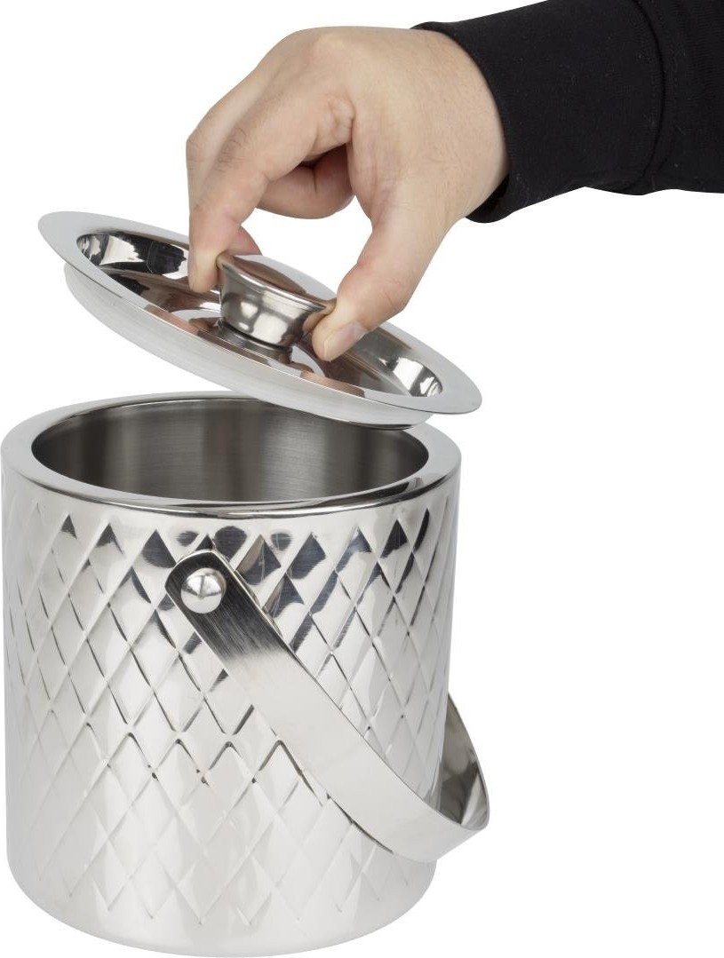  Olympia Seau &agrave; glace en inox double paroi Geo 2L 