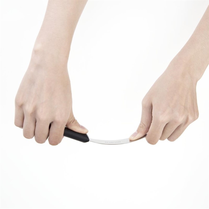  Hygiplas Couteau spatule &agrave; lame droite noir 100mm 