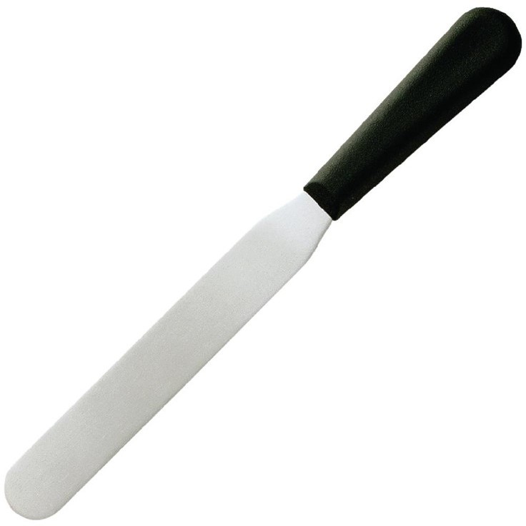  Hygiplas Couteau spatule &agrave; lame droite noir 205mm 