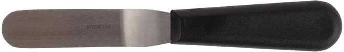  Hygiplas Couteau spatule coud&eacute; noir 100mm 