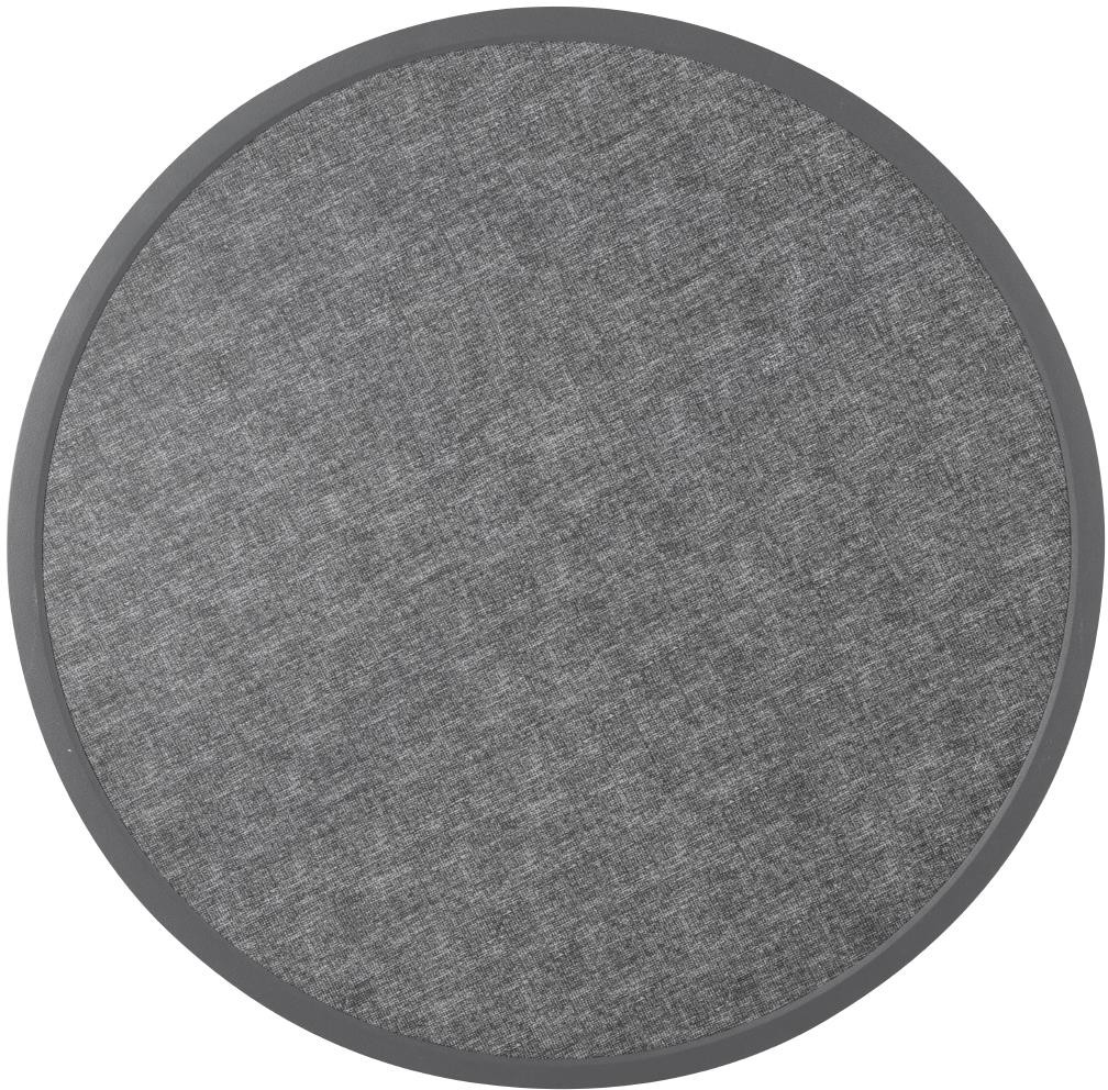  Bolero Plateau de table ext&eacute;rieur rond en verre tremp&eacute; noir bross&eacute; bord gris 580mm 