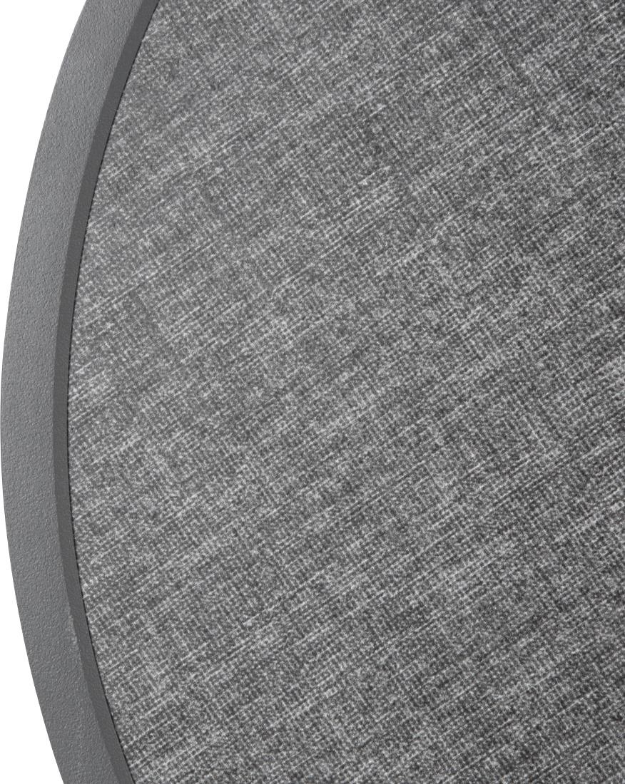  Bolero Plateau de table ext&eacute;rieur rond en verre tremp&eacute; noir bross&eacute; bord gris 580mm 