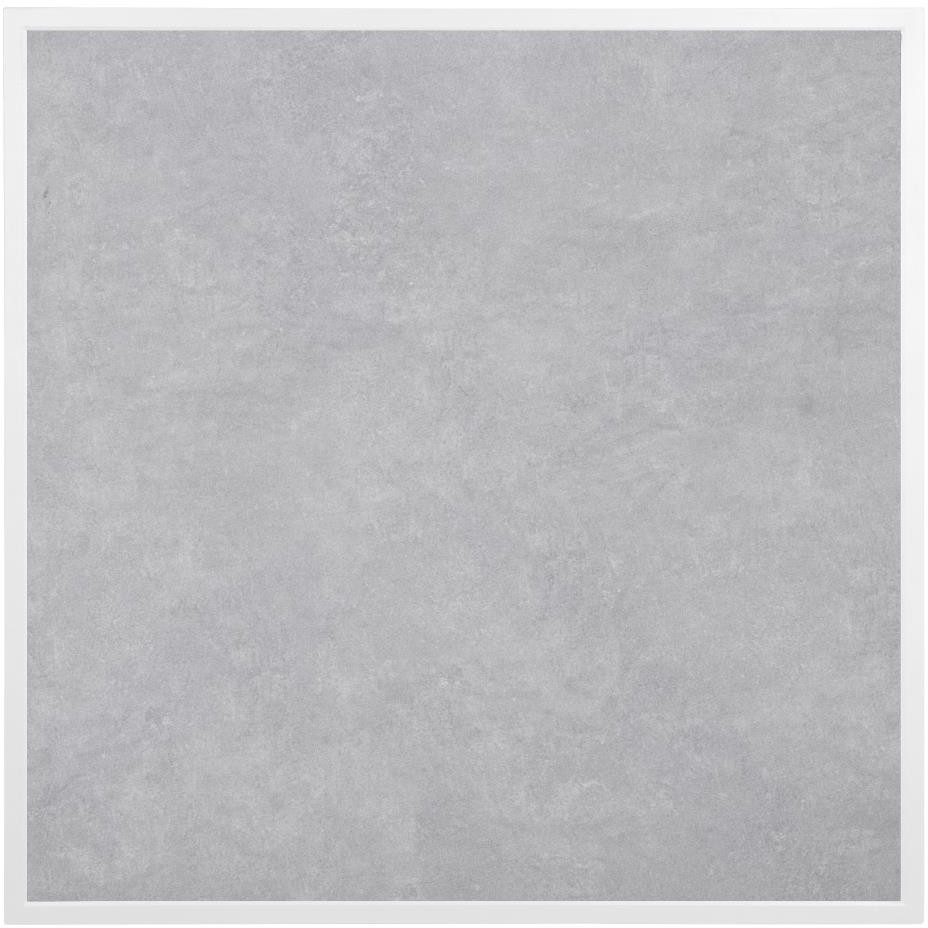  Bolero Plateau de table ext&eacute;rieur carr&eacute; en verre tremp&eacute; effet pierre gris clair bord blanc 700 mm 