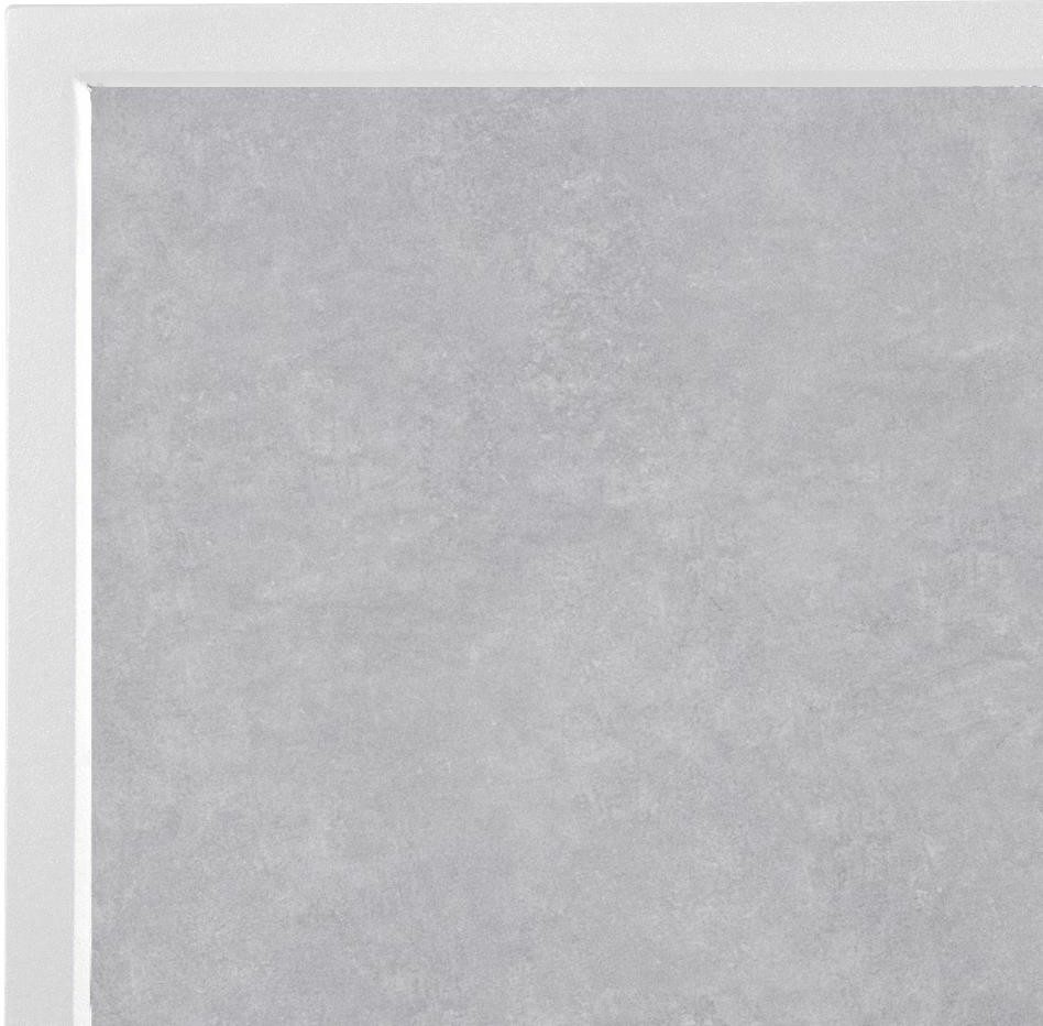 Bolero Plateau de table ext&eacute;rieur carr&eacute; en verre tremp&eacute; effet pierre gris clair bord blanc 700 mm 