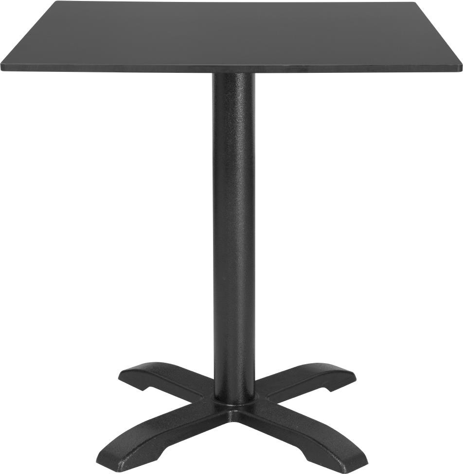  Bolero Plateau de table d'ext&eacute;rieur carr&eacute; noir mat 700 mm 
