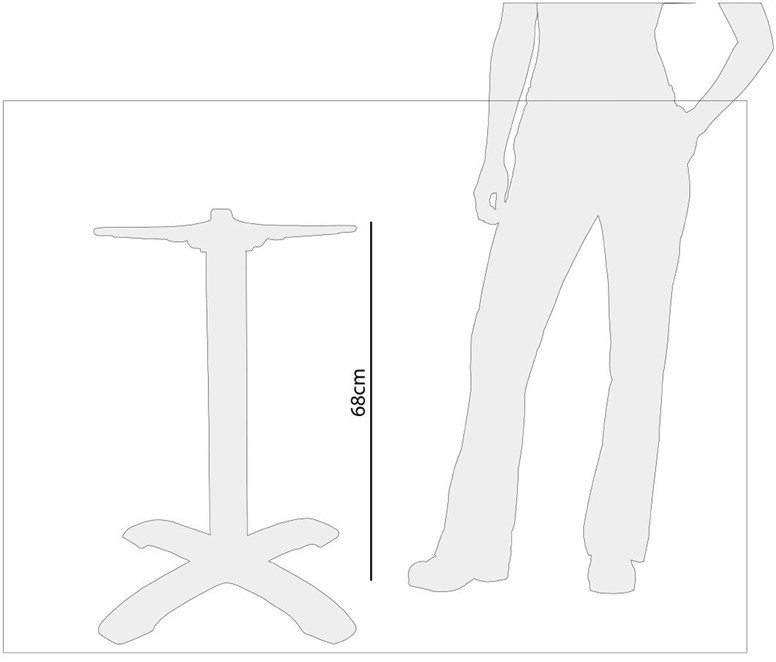  Bolero Pied de table 4 pieds en aluminium Bolero 