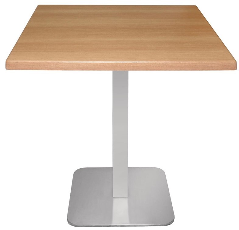  Bolero Pied de table carr&eacute; en acier inoxydable Bolero 
