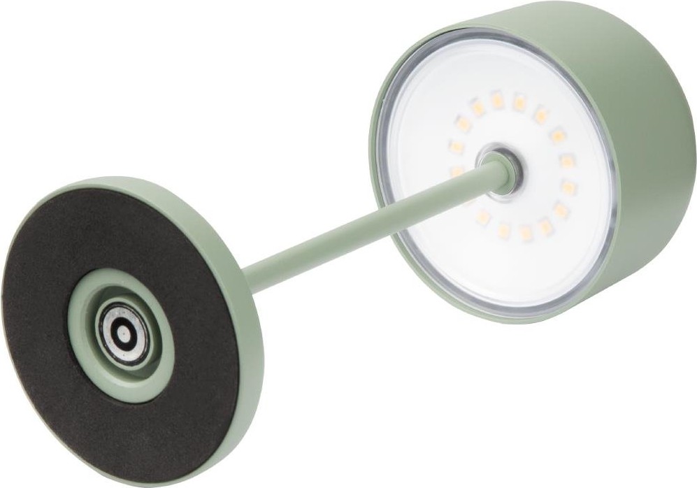  Olympia Lampe de table avec abat-jour rond Lucca verte 200mm 