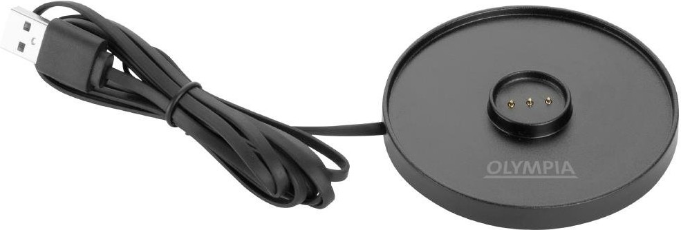  Olympia Lampe de table avec abat-jour rond Lucca grise 200mm 