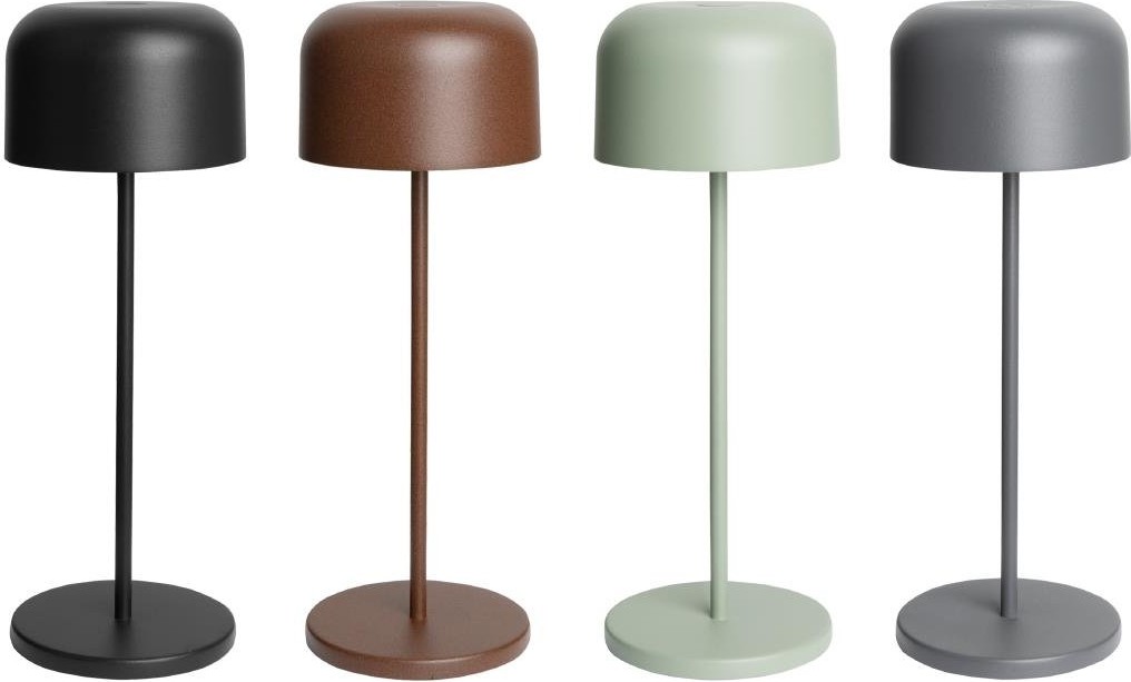  Olympia Lampe de table avec abat-jour rond Lucca noire 300mm 