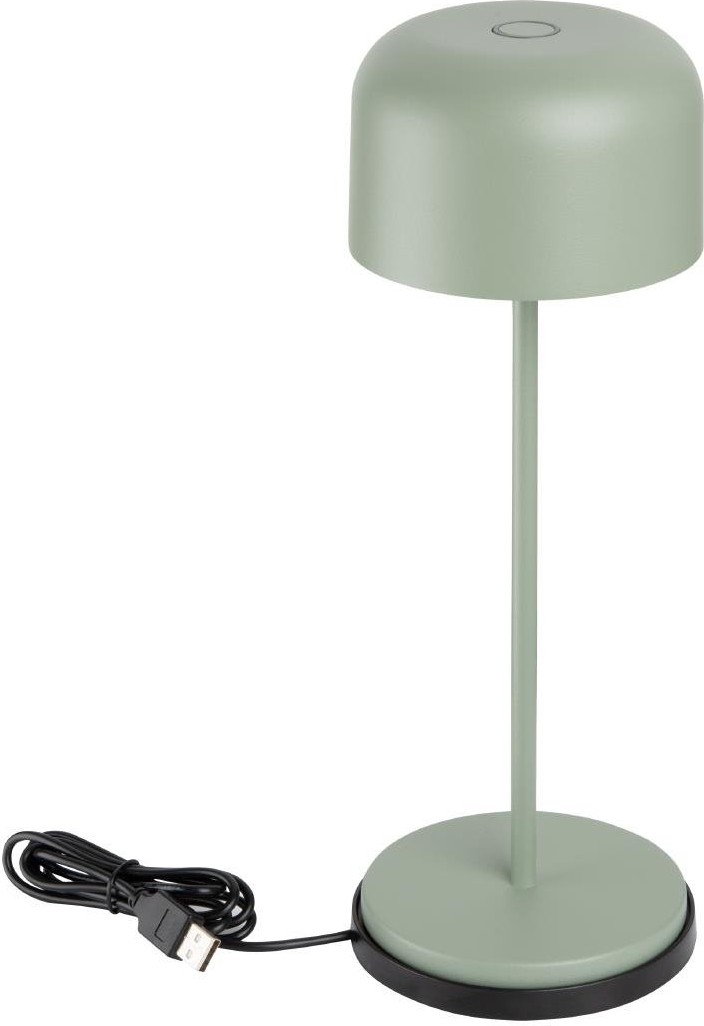  Olympia Lampe de table avec abat-jour rond Lucca verte 300mm 