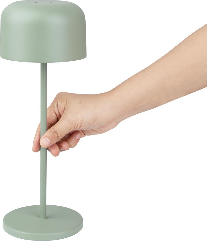  Olympia Lampe de table avec abat-jour rond Lucca verte 300mm 