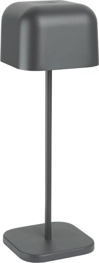  Olympia Lampe de table avec abat-jour carr&eacute; Lucca grise 300mm 