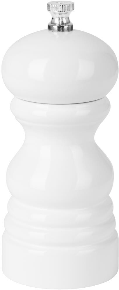  Olympia Moulin &agrave; sel ou &agrave; poivre en bois d'h&eacute;v&eacute;a 125mm blanc 