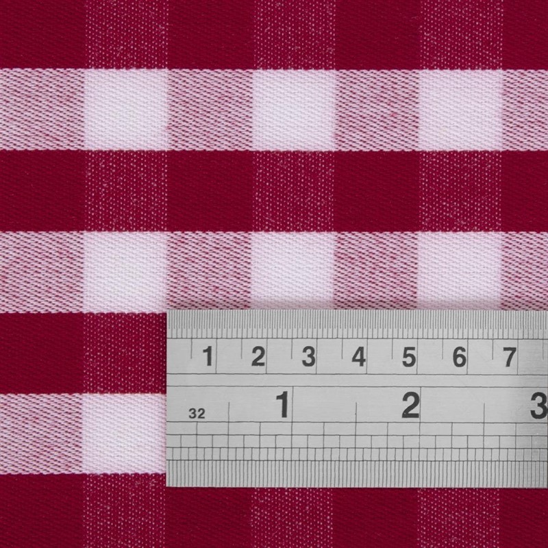  Mitre Comfort Nappe carr&eacute;e &agrave; carreaux rouges en polyester Gingham 890 x 890mm 