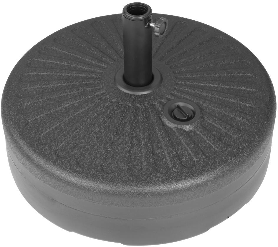  Bolero Pied de parasol en plastique noir 40L 