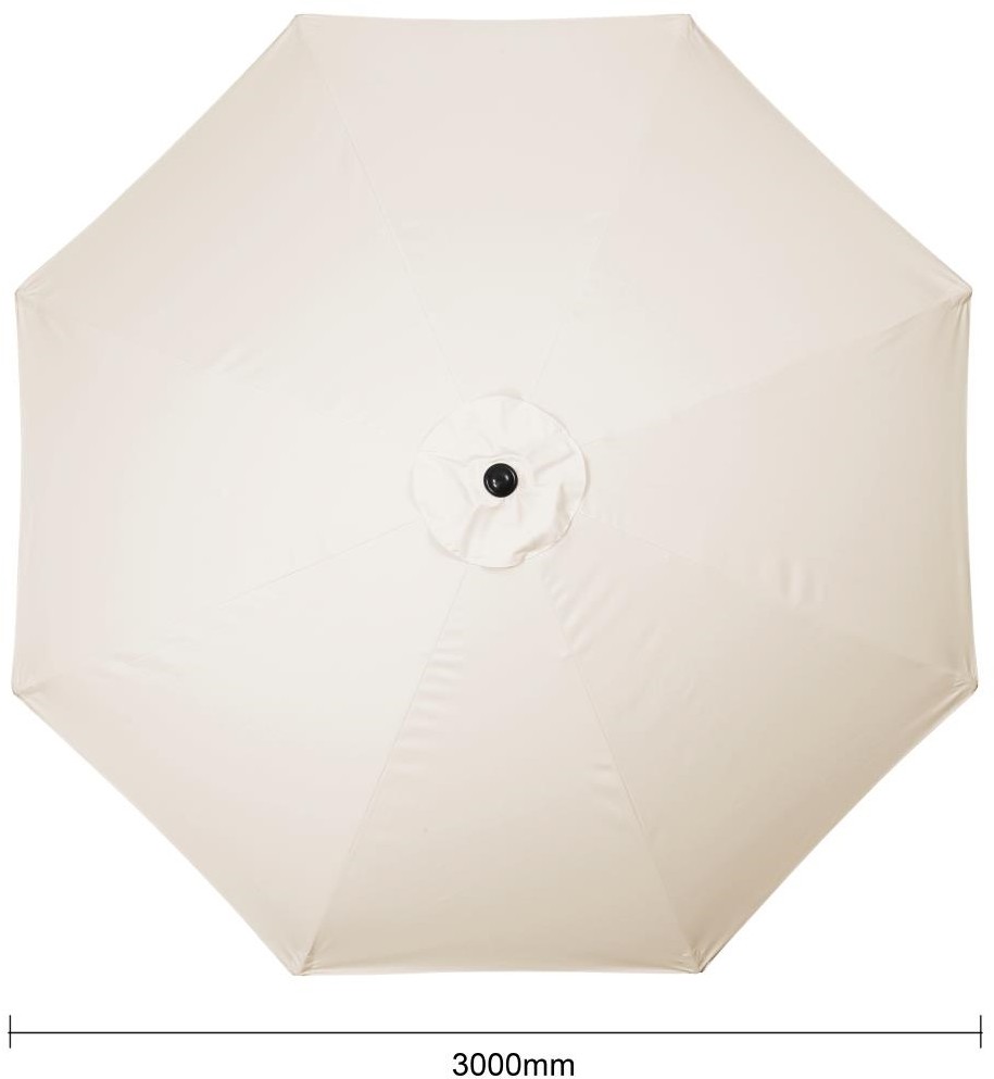  Bolero Parasol rond Seville 3m cr&egrave;me 