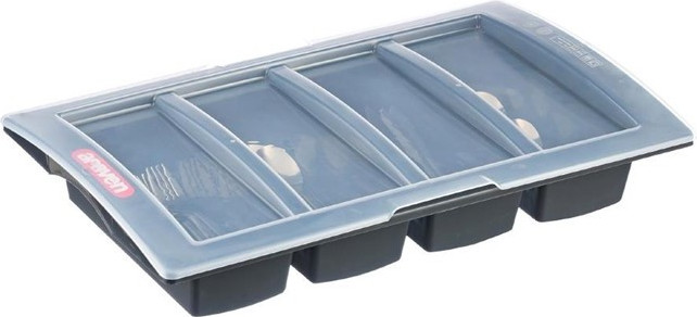  Araven Range-couverts avec couvercle gris fonc&eacute; 