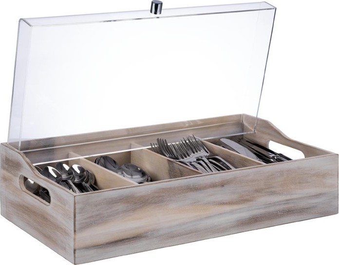  APS Range-couverts avec couvercle 510&nbsp;x&nbsp;280&nbsp;mm 