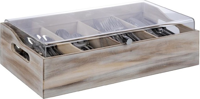  APS Range-couverts avec couvercle 510&nbsp;x&nbsp;280&nbsp;mm 
