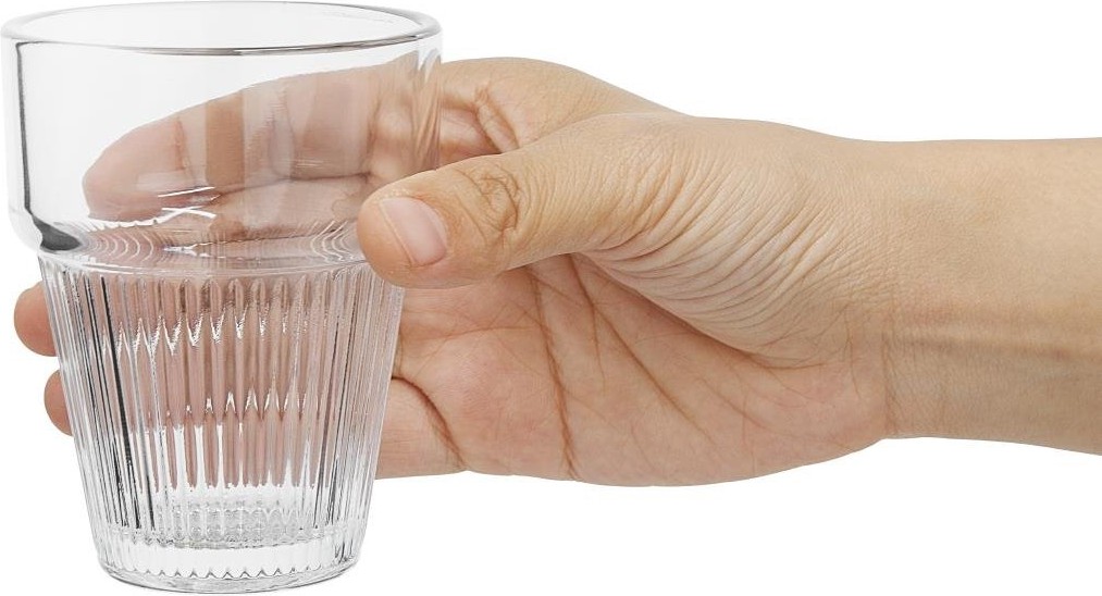  Olympia Gobelets empilables rainur&eacute;s 150ml (lot de 6) 