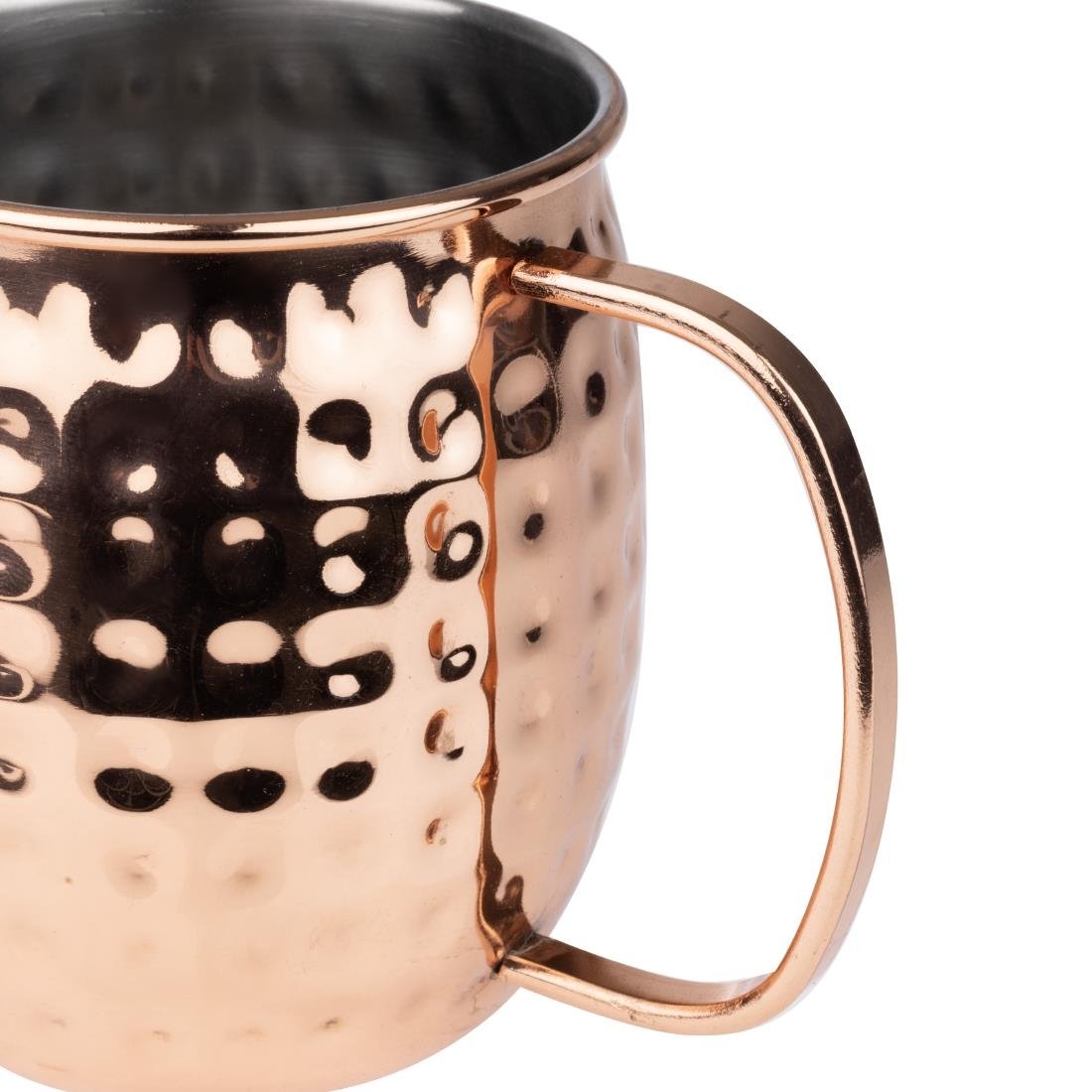  Olympia Mugs en acier inoxydable martel&eacute; Barware 440ml cuivre 