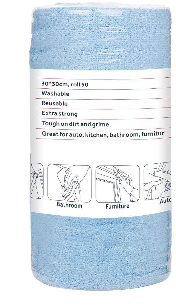  Nisbets Essentials Chiffons en microfibre bleus 300x300m 