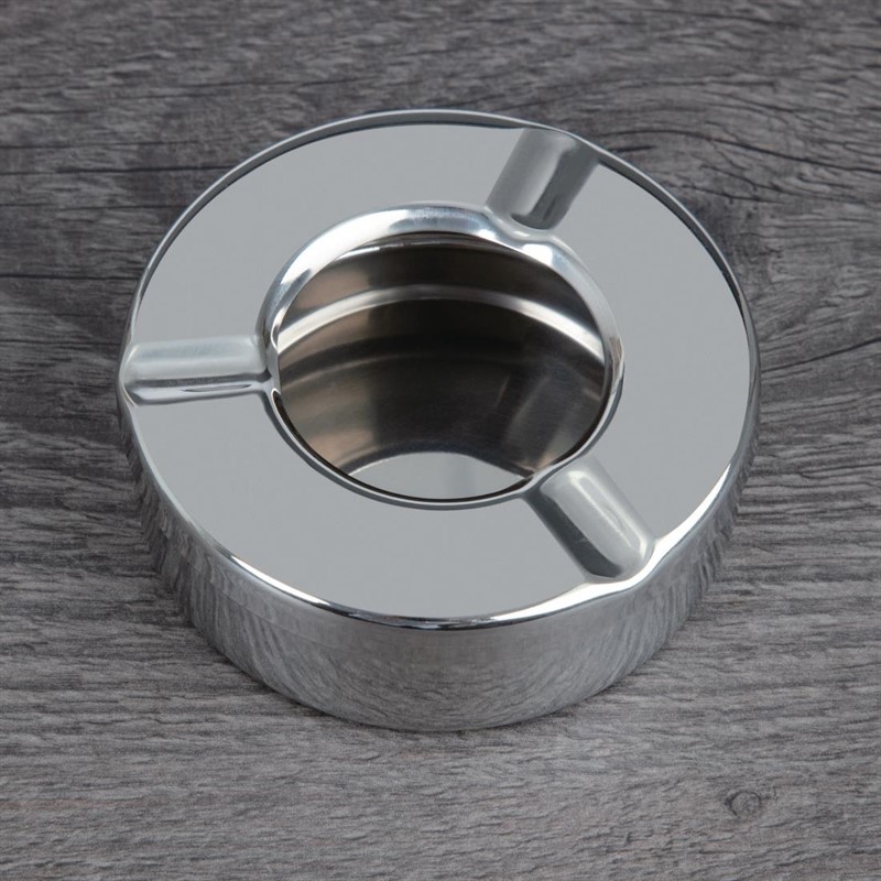  Olympia Cendrier inox anti-vent 90mm x 6 