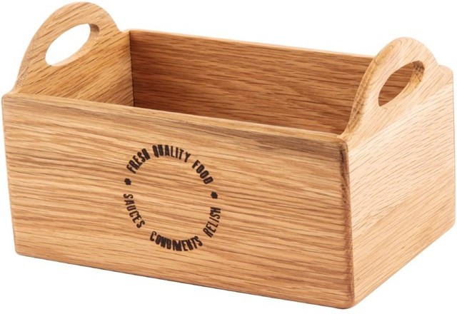  Olympia Porte-condiments en ch&ecirc;ne avec inscription 230mm 