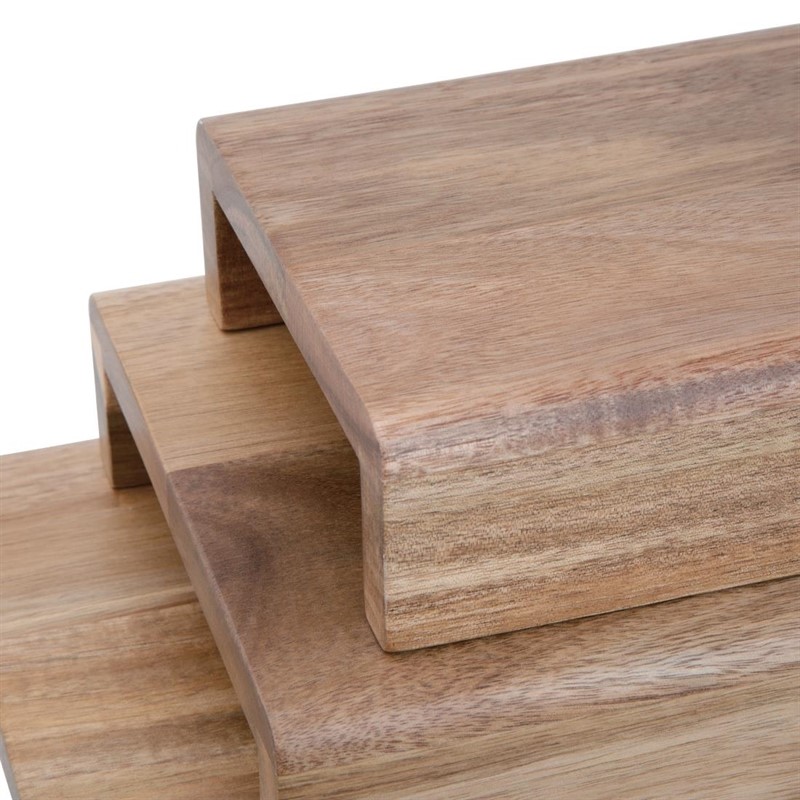  Olympia Rehausses en bois d'acacia FSC (lot de 3) 
